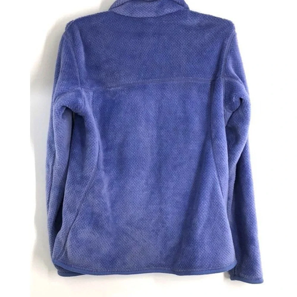 Patagonia Women M Re-Tool Snap-T Fleece Pullover Purple High Pile Western Biker - Picture 6 of 12